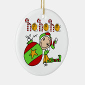 Christmas Ho Ho Vakantie Schattige Elf Keramisch Ornament (Rechts)