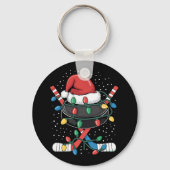 Christmas Hockey Xmas Santa Sports Hat Ball Sleutelhanger (Voorkant)