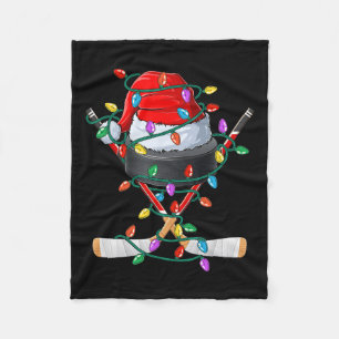 Christmas Hockey Xmas Santa Sports Pet Ball Kinder Fleece Deken