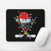 Christmas Hockey Xmas Santa Srts Hat Ball Kids Boy Muismat (Met muis)