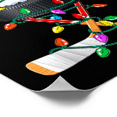 Christmas Hockey Xmas Santa Srts Hat Ball Kids Boy Poster (Hoek)