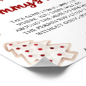 Christmas Hoe groot is haar buik Baby shower spel Poster (Hoek)