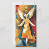 Christmas Holiday Abstract Angel Card Feestdagenkaart (Voorkant)
