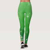 Christmas Holiday Aesthetic Shining Star Green  Leggings (Achterkant)