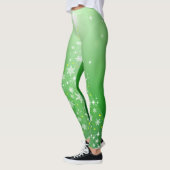 Christmas Holiday Aesthetic Shining Star Green  Leggings (Links)
