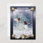 Christmas Holiday Angel briefkaart (Voorkant / Achterkant)