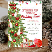 Christmas Holiday Bowling Party Kaart