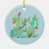 Christmas Holiday Cactus Southwest Desert Keramisch Ornament (Achterkant)