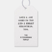 Christmas Holiday Cadeaulabel (Achterkant)