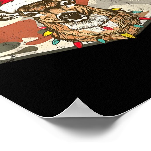 Christmas Holiday Camo Hunting Reindeer Deer Xmas Poster (Hoek)