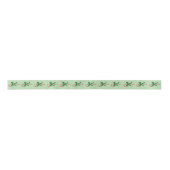Christmas Holiday Candy Cane with Green Bow Satijnen Lint (Voorkant)
