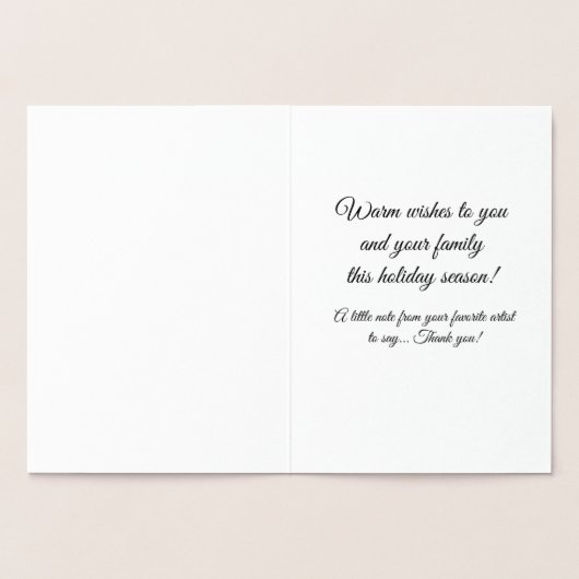 Christmas Holiday Card Folie Kaarten (Binnen)