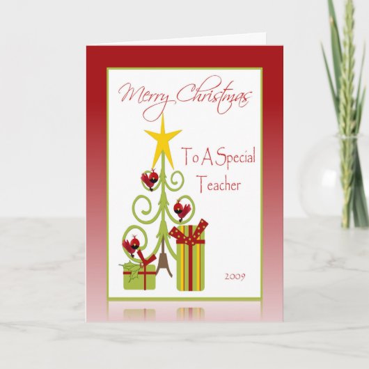 Christmas Holiday Card for Teacher Feestdagen Kaart (Voorkant)