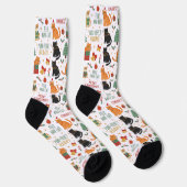 Christmas Holiday Cat Socks For Cat Lovers Sokken (Rechts)