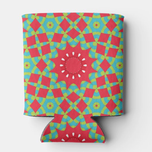 Christmas Holiday Charm Pattern Blikjeskoeler (Achterkant)