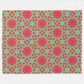 Christmas Holiday Charm Pattern Fleece Deken (Voorkant (Horizontaal))