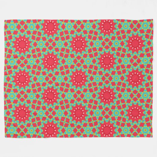 Christmas Holiday Charm Pattern Fleece Deken (Voorkant (Horizontaal))