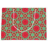 Christmas Holiday Charm Pattern Groot Cadeauzakje (Voorkant)