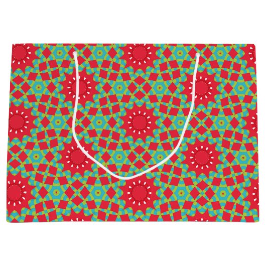 Christmas Holiday Charm Pattern Groot Cadeauzakje (Voorkant)