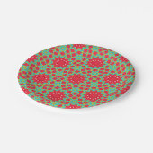 Christmas Holiday Charm Pattern Papieren Bordje (Gekanteld)