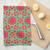 Christmas Holiday Charm Pattern Theedoek (Quarter Fold)