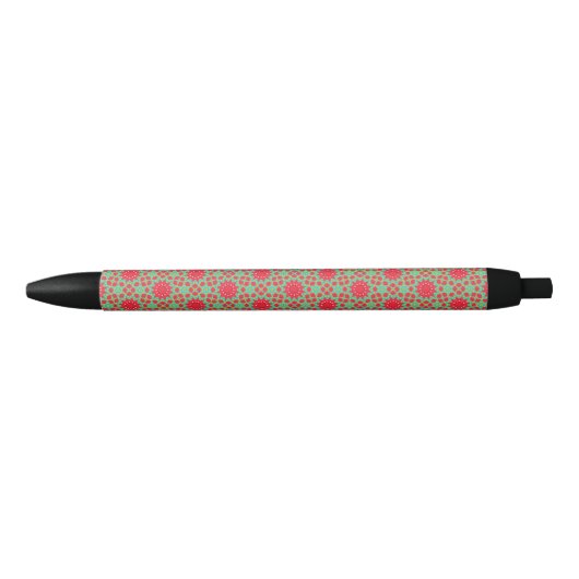 Christmas Holiday Charm Pattern  Zwarte Inkt Pen (Voorkant)