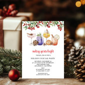 christmas Holiday Cocktail Party Invitation Kaart
