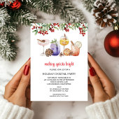 christmas Holiday Cocktail Party Invitation Kaart