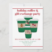 Christmas Holiday Coffee & Gift Exchange  Kaart (Voorkant)