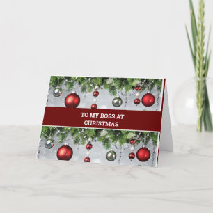 CHRISTMAS HOLIDAY DECOR "BOSS" TE CHRISTMAS FEESTDAGEN KAART