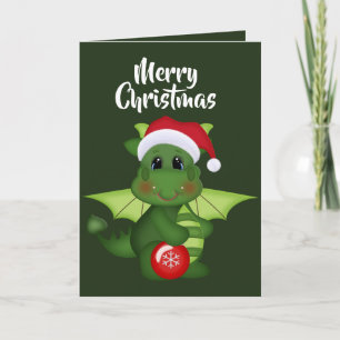 Christmas Holiday Dragon fantasy kaart toevoegen
