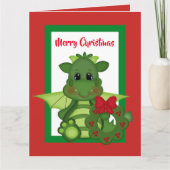 Christmas Holiday Dragon fantasy kaart toevoegen (Voorkant)