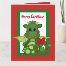 Christmas Holiday Dragon fantasy kaart toevoegen