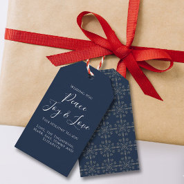 Christmas Holiday Elegant Peace Joy Love Simple Cadeaulabel