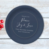 Christmas Holiday Elegant Peace Joy Love Simple Papieren Bordje