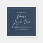 Christmas Holiday Elegant Peace Joy Love Simple Servet (Voorkant)