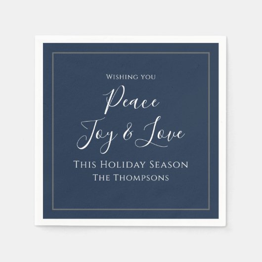 Christmas Holiday Elegant Peace Joy Love Simple Servet (Voorkant)