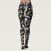 CHRISTMAS HOLIDAY FLORAL CUSTOM MONOGRAM LEGGINGS (Achterkant)