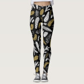 CHRISTMAS HOLIDAY FLORAL CUSTOM MONOGRAM LEGGINGS (Voorkant)
