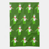 Christmas Holiday Frog Gift Kitchen Towel Theedoek (Verticaal)