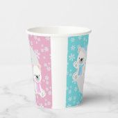 Christmas Holiday Gender Reveal Polar Beer Papieren Bekers (Links)
