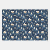 Christmas Holiday Gift Wrap voor boekenliefhebber Inpakpapier Vel (Voorkant 2)