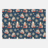 Christmas Holiday Gift Wrap voor boekenliefhebber Inpakpapier Vel (Voorkant)