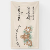 Christmas Holiday Gingerbread Baby Shower Spandoek (Verticaal)