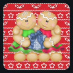 Christmas Holiday Gingerbread cartoon sticker<br><div class="desc">ontwerp op originalartwork@delightful-doodles.com</div>