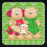 Christmas Holiday Gingerbread cartoon sticker<br><div class="desc">ontwerp op originalartwork@delightful-doodles.com</div>
