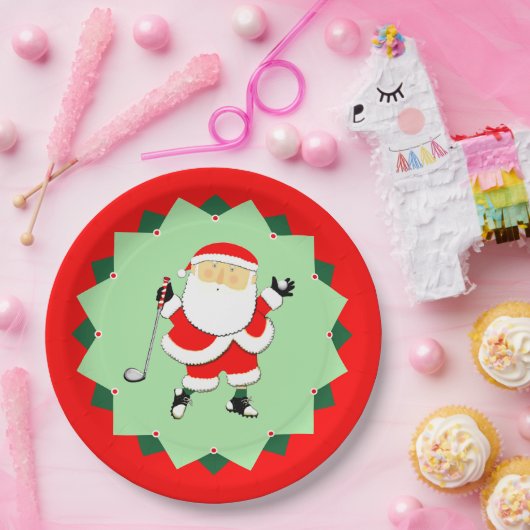 Christmas Holiday Golf Party Papieren Bordje (Feest)