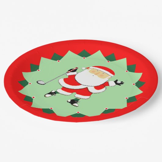 Christmas Holiday Golf Party Papieren Bordje (Gekanteld)