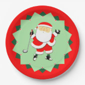 Christmas Holiday Golf Party Papieren Bordje (Voorkant)