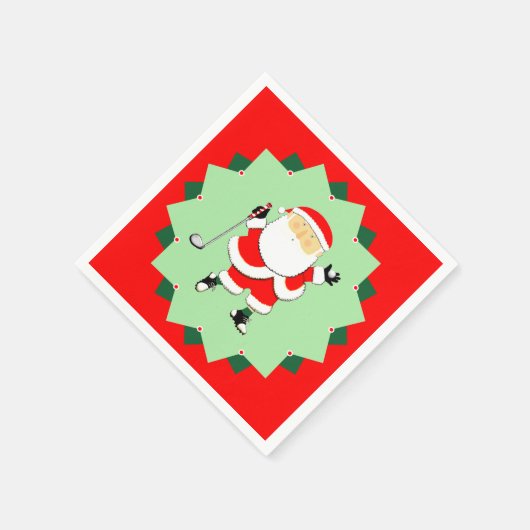 Christmas Holiday Golf Party Servet (Hoek)